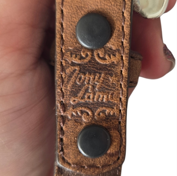 Tony Llama Brown Leather Belt Size 34 - Picture 7 of 7